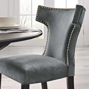 Gray finish performance velvet upholstery dining chairs - set of 2 by Modway additional picture 10