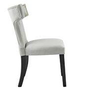 Light gray finish performance velvet upholstery dining chairs - set of 2 by Modway additional picture 4