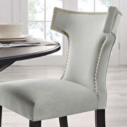 Light gray finish performance velvet upholstery dining chairs - set of 2 by Modway additional picture 10