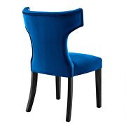 Navy finish performance velvet upholstery dining chairs - set of 2 by Modway additional picture 5
