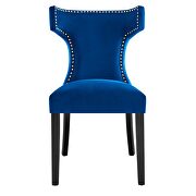 Navy finish performance velvet upholstery dining chairs - set of 2 by Modway additional picture 8