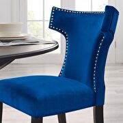 Navy finish performance velvet upholstery dining chairs - set of 2 by Modway additional picture 10