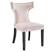 Pink finish performance velvet upholstery dining chairs - set of 2 by Modway additional picture 3