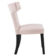Pink finish performance velvet upholstery dining chairs - set of 2 by Modway additional picture 4