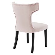 Pink finish performance velvet upholstery dining chairs - set of 2 by Modway additional picture 5