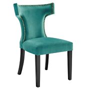 Teal finish performance velvet upholstery dining chairs - set of 2 by Modway additional picture 3