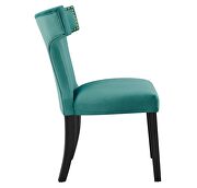 Teal finish performance velvet upholstery dining chairs - set of 2 by Modway additional picture 4