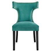 Teal finish performance velvet upholstery dining chairs - set of 2 by Modway additional picture 8