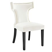 White finish performance velvet upholstery dining chairs - set of 2 by Modway additional picture 3
