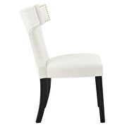 White finish performance velvet upholstery dining chairs - set of 2 by Modway additional picture 4