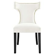 White finish performance velvet upholstery dining chairs - set of 2 by Modway additional picture 8