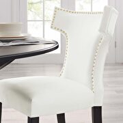 White finish performance velvet upholstery dining chairs - set of 2 by Modway additional picture 10