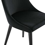 Performance velvet upholstery dining chair in black by Modway additional picture 5