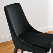 Performance velvet upholstery dining chair in black by Modway additional picture 8