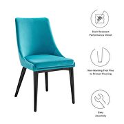Performance velvet upholstery dining chair in blue by Modway additional picture 7