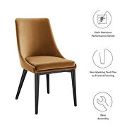 Performance velvet upholstery dining chair in cognac by Modway additional picture 7