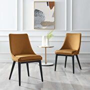 Performance velvet upholstery dining chair in cognac by Modway additional picture 9
