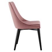 Performance velvet upholstery dining chair in dusty rose by Modway additional picture 3