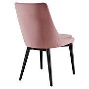 Performance velvet upholstery dining chair in dusty rose by Modway additional picture 4