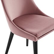 Performance velvet upholstery dining chair in dusty rose by Modway additional picture 5