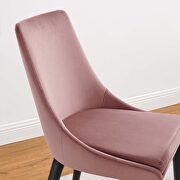 Performance velvet upholstery dining chair in dusty rose by Modway additional picture 8