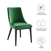 Performance velvet upholstery dining chair in emerald by Modway additional picture 7