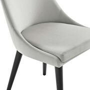 Performance velvet upholstery dining chair in light gray by Modway additional picture 5