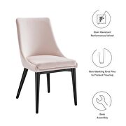 Performance velvet upholstery dining chair in pink by Modway additional picture 7
