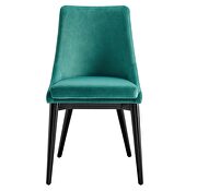Performance velvet upholstery dining chair in teal by Modway additional picture 6