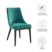 Performance velvet upholstery dining chair in teal by Modway additional picture 7