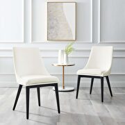 Performance velvet upholstery dining chair in white by Modway additional picture 9