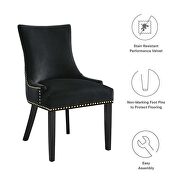 Black finish performance velvet fabric upholstery dining chairs - set of 2 by Modway additional picture 8