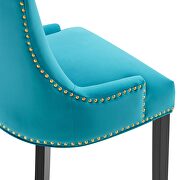 Blue finish performance velvet fabric upholstery dining chairs - set of 2 by Modway additional picture 6