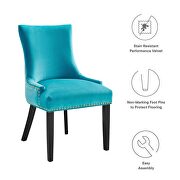 Blue finish performance velvet fabric upholstery dining chairs - set of 2 by Modway additional picture 8