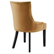 Cognac finish performance velvet fabric upholstery dining chairs - set of 2 by Modway additional picture 5