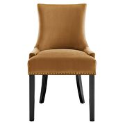 Cognac finish performance velvet fabric upholstery dining chairs - set of 2 by Modway additional picture 7
