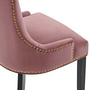 Dusty rose finish performance velvet fabric upholstery dining chairs - set of 2 by Modway additional picture 6