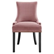 Dusty rose finish performance velvet fabric upholstery dining chairs - set of 2 by Modway additional picture 7