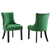 Emerald finish performance velvet fabric upholstery dining chairs - set of 2 by Modway additional picture 2