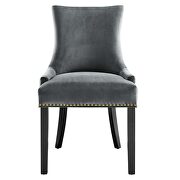 Gray finish performance velvet fabric upholstery dining chairs - set of 2 by Modway additional picture 7