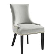 Light gray finish performance velvet fabric upholstery dining chairs - set of 2 by Modway additional picture 3