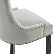 Light gray finish performance velvet fabric upholstery dining chairs - set of 2 by Modway additional picture 6