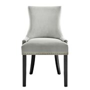 Light gray finish performance velvet fabric upholstery dining chairs - set of 2 by Modway additional picture 7