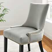 Light gray finish performance velvet fabric upholstery dining chairs - set of 2 by Modway additional picture 9