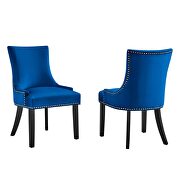 Navy finish performance velvet fabric upholstery dining chairs - set of 2 by Modway additional picture 2