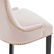 Pink finish performance velvet fabric upholstery dining chairs - set of 2 by Modway additional picture 6