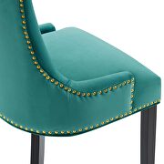 Teal finish performance velvet fabric upholstery dining chairs - set of 2 by Modway additional picture 6