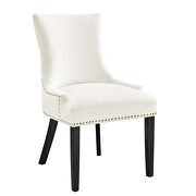 White finish performance velvet fabric upholstery dining chairs - set of 2 by Modway additional picture 3