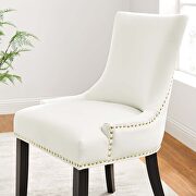 White finish performance velvet fabric upholstery dining chairs - set of 2 by Modway additional picture 9