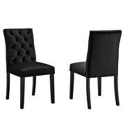Black finish performance velvet tufted button back dining chairs - set of 2 by Modway additional picture 2